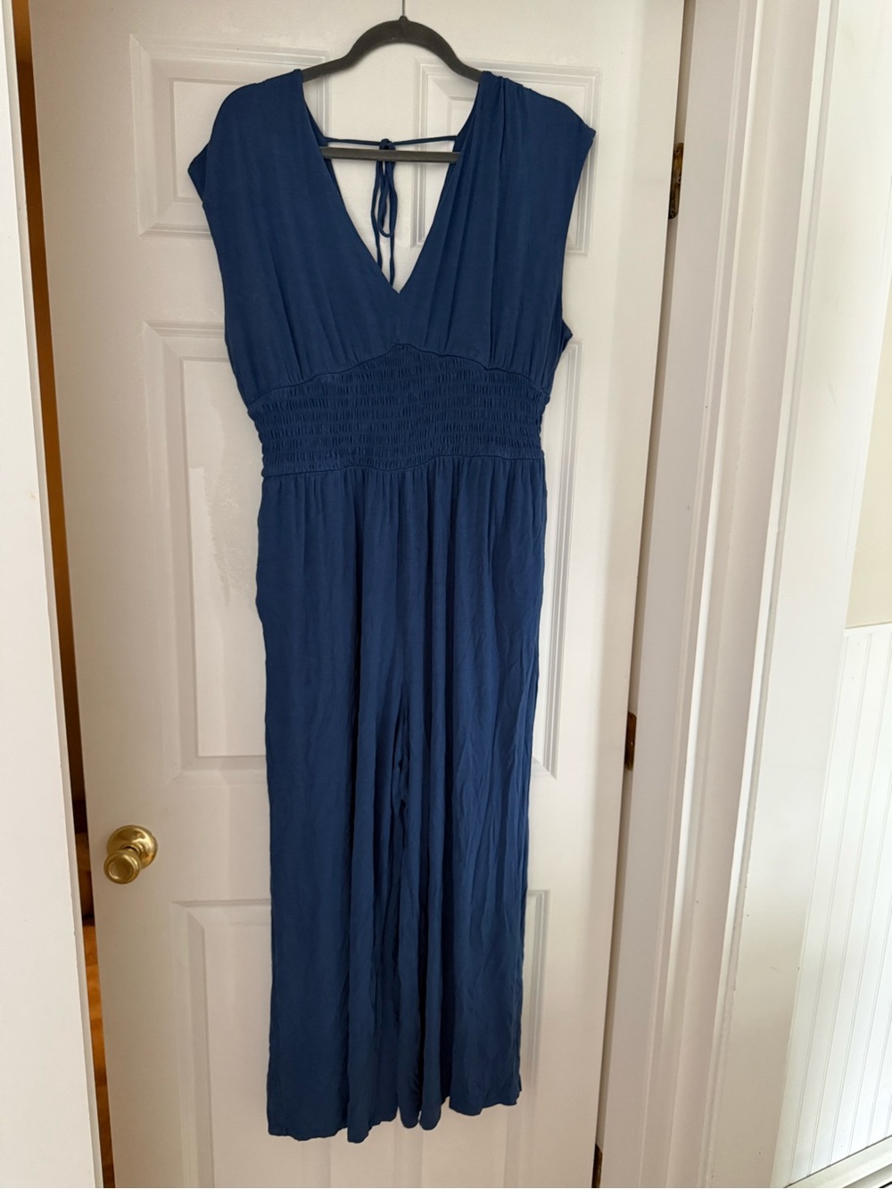 Old Navy Blue Sleeveless V-Neck Jumpsuit
